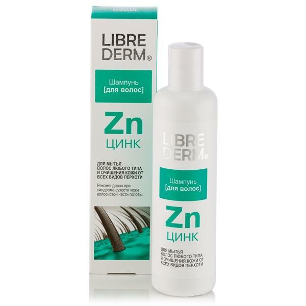 Libriderm zinc para limpiar el cuero cabelludo de todos los tipos de caspa