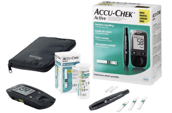Accu-Chek aktiv glukometer. Pris, recensioner