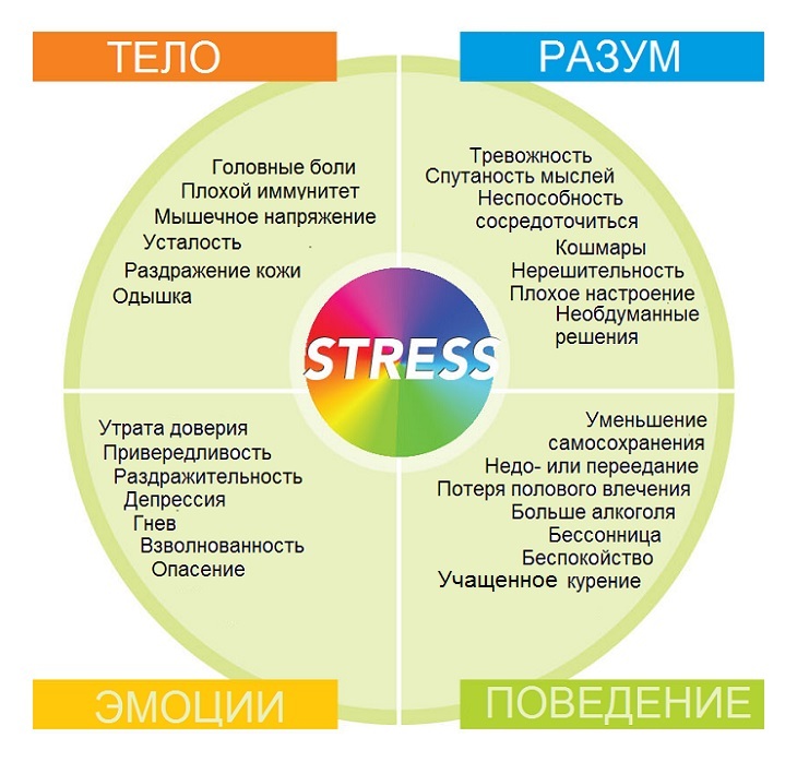 Les symptômes du stress