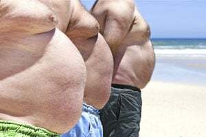 O efeito nocivo da gordura no corpo de um homem