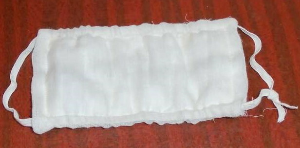Cotton-gauze headband made of fabric with an elastic band. How to make
