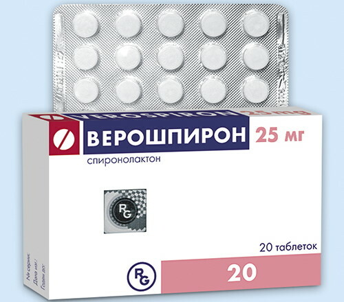 Verospiron tabletter. Bruksanvisning, dosering, pris