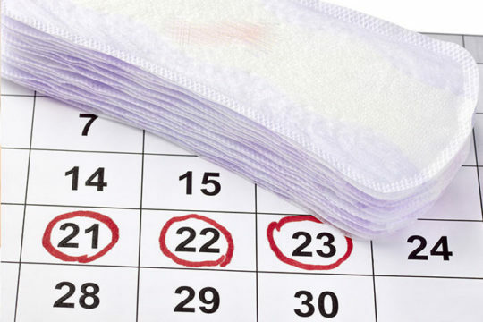 calendário de menstruação
