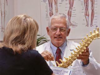 How is stenosis of the vertebrae treated?