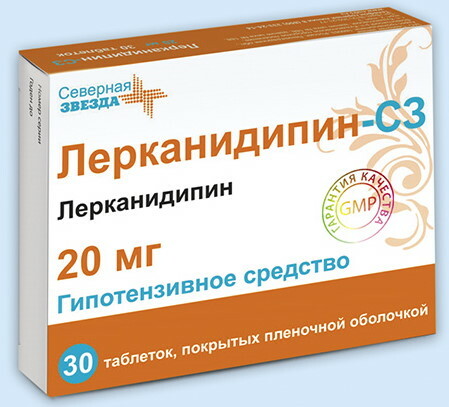 Lerkanidipin 10-20 mg. Bruksanvisning, pris, recensioner