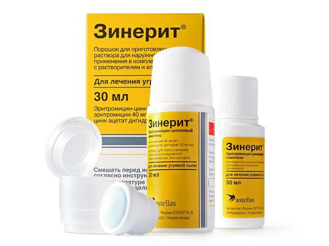 Zinerit - a drug for getting rid of acne