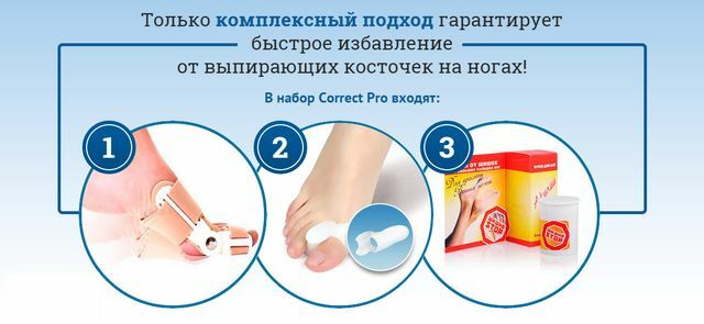 Correct pro - ensemble professionnel pour le traitement des osselets sur le pied