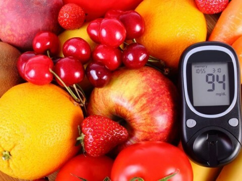 Fruit and glucometer
