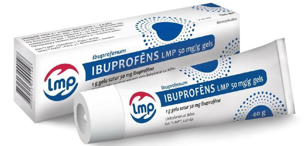 El medicamento ibuprofeno en forma de pomada