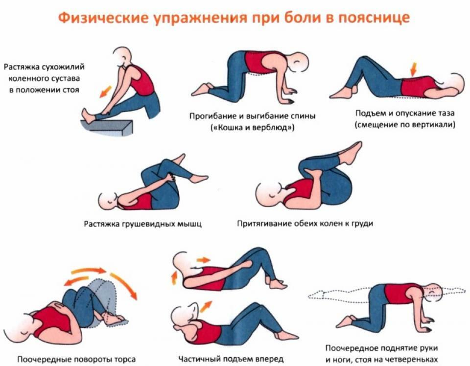 Latihan dari nyeri punggung bawah dengan osteochondrosis