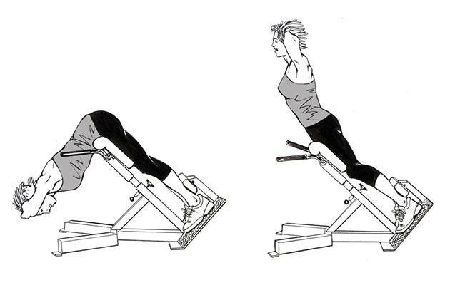 Hyperextensions - an effective exercise, developing and strengthening the back rectifiers