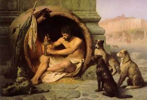 Diogenes in het vat