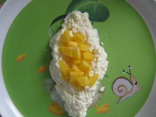 The way of cottage cheese with peach