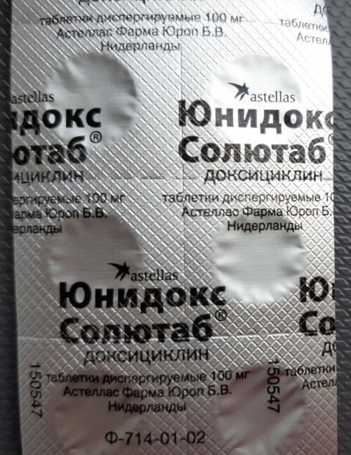 Unidox Solutab tabletes. Norādījumi par uzņemšanu, atsauksmes