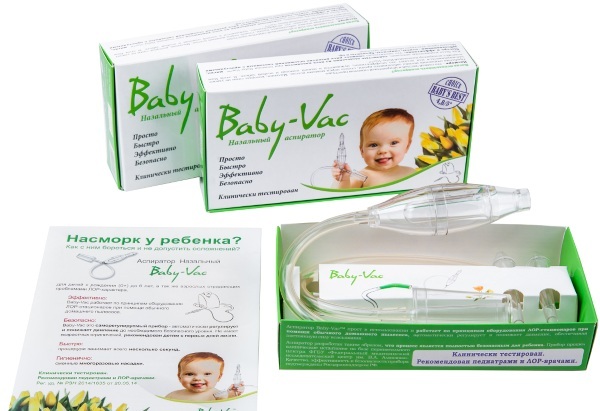 Baby-Vac (Baby-Vac) nasal aspirator til børn. Brugsanvisning, brug, pris