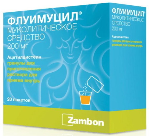 Fluimucil 200 mg powder. Instructions for use