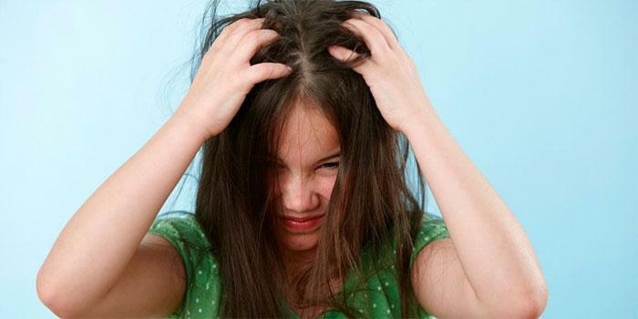 If the child constantly scratches his head this may be a symptom of the appearance of lice