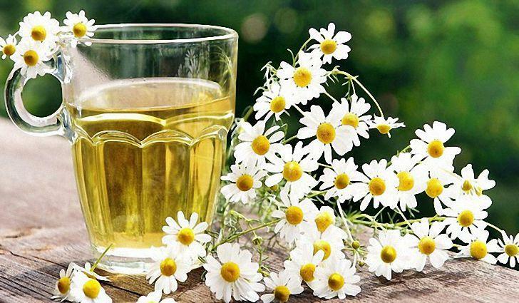 Chamomile infusion perfectly removes inflammation and soothes the skin