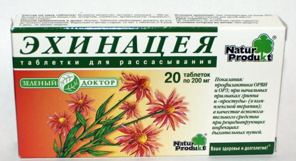Echinacea for immunitet i tabletter. Instruktion, pris, anmeldelser