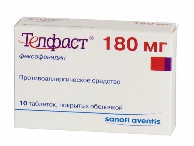 Läkemedlet är antiallergiskt Telfast