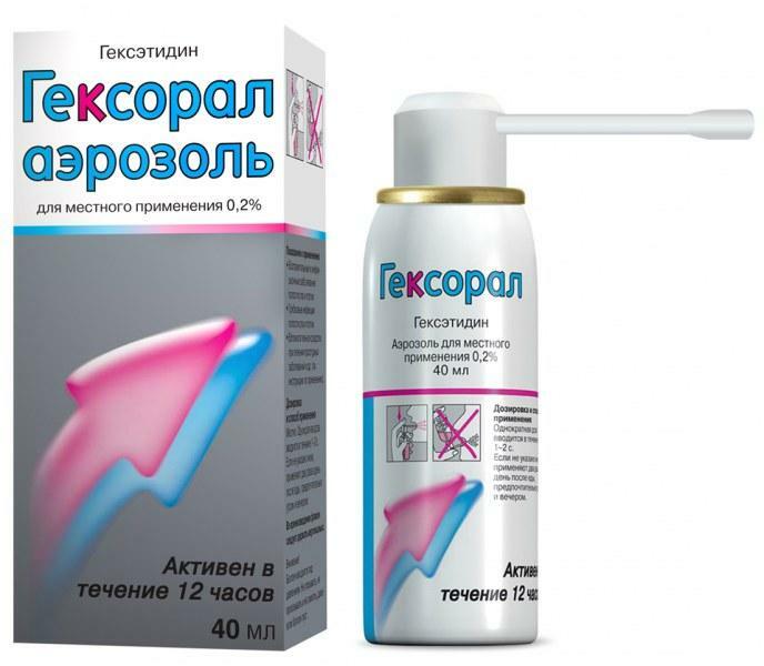 Aerosol Geksoral hjælper i kampen mod inflammatoriske processer i mundhulen, svælget, halsen og strubehovedet
