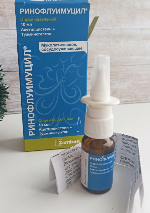 Rinofluimucil spray in the nose. Instructions for use, price, reviews
