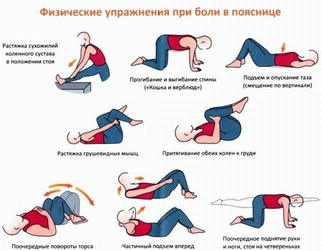 Physiotherapy exercises for the waist