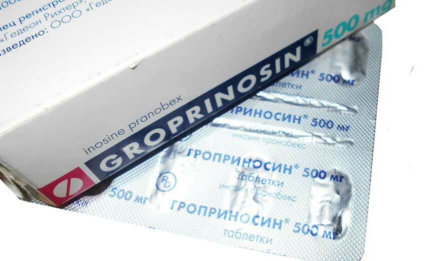 Groprinozin( tablete 500 mg) - navodila za uporabo, pregledi