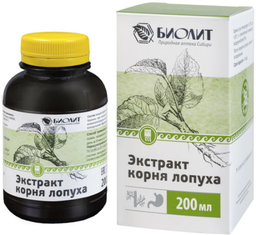 Burdock root extract Biolit. Reviews, indications, instructions