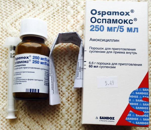 Ospamox (Ospamox) 125-250-500 suspension for children. Instructions