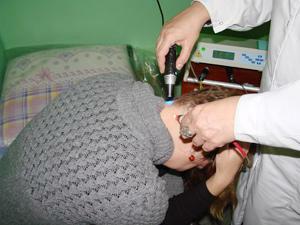 Physiotherapy for cervical osteochondrosis often includes laser therapy