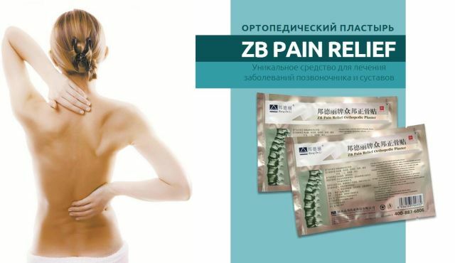 Healthy joints and spine with orthopedic plaster ZB Pain Relief
