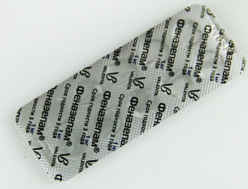 Phenazepam tabletter 1, 2,5 mg. Dosering, bruksanvisning, pris