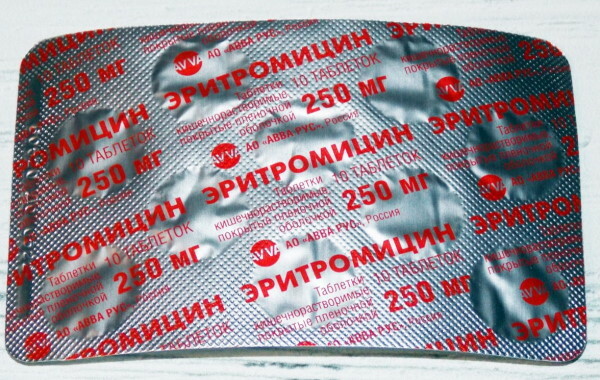 500 mg eritromicin tabletta. Használati utasítás, ár