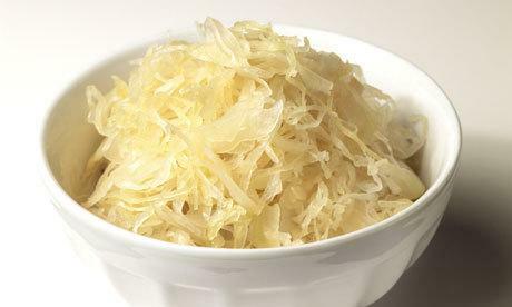 Cabbage sauerkraut from acne