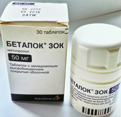 Betaloc ZOK 50 mg. Prijs, beoordelingen, analogen