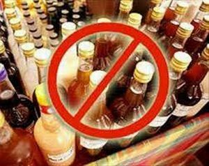 proibição de álcool