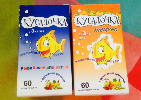 Fiskolja Kusalochka för barn. Sammansättning, recensioner