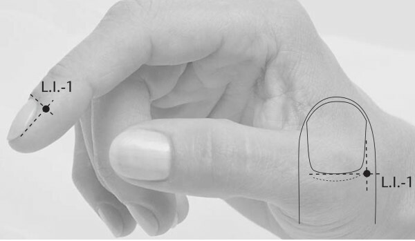 Helsepunkter på håndflatene. Foto, massasje akupunkturpunkter