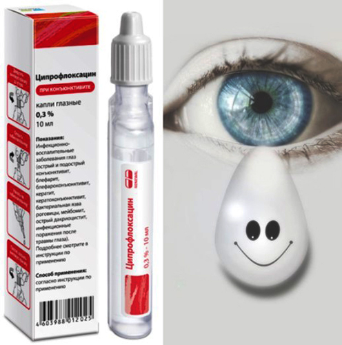 Ciprofloxacin øjendråber. Brugsanvisning, anmeldelser