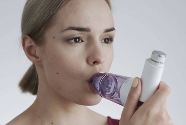 Inhalador de bolsillo para asmáticos. Algoritmo de aplicación, reglas