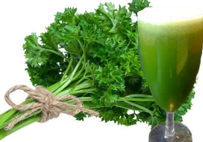 Juice of parsley with aloe