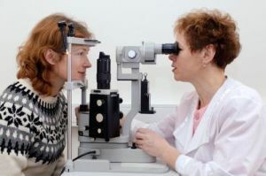 examination by an ophthalmologist