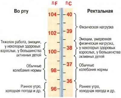 Normas de temperatura corporal em um adulto por idade