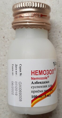 Suspensi nemozole untuk anak-anak: dosis, petunjuk penggunaan
