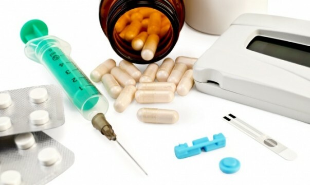 medicines and a glucometer
