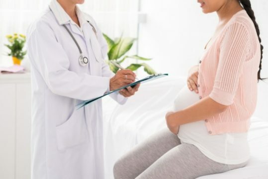 Cystic geel lichaam tijdens zwangerschap