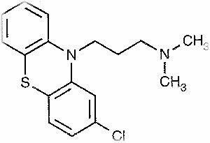 The formula of chlorpromazine