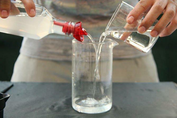 Vinegar must be diluted with water