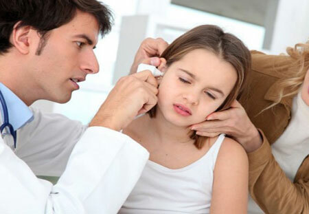 Treatment of otitis media of the middle ear